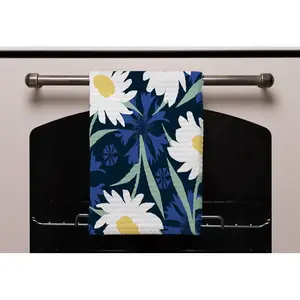 Cotton Floral Waffle Kitchen Towel (Set of 3)