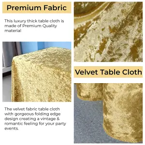 Diamond Velvet Rectangle Tablecloth, Gold , 70 Inch x 144 Inch