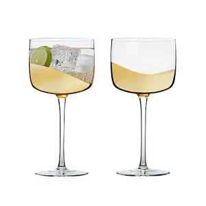 Anton Studios Wave Set of 2 Gin Glasses Gold