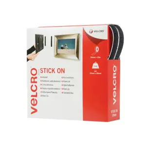 VELCRO Brand VELCRO Brand Stick On Tape 20mm x 10m Black