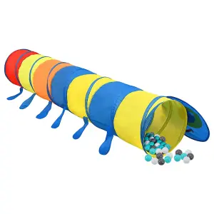 Berkfield Children Play Tunnel with 250 Balls Multicolour 245 cm Polyester