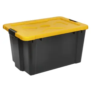 Sealey Composite Stackable Storage Box With Lid 54 Litre Storage Organiser APB54