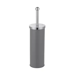 Innoteck Essentials Bathroom Toilet Brush and Holder with Matt Finish and Stainless Steel Handle - GREY.