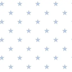 Galerie Deauville 2 Sky Blue White Deauville Star Smooth Wallpaper