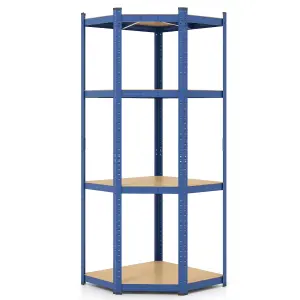 Costway 4-Tier Corner Metal Shelving Unit Adjustable Garage Storage Utility Rack 720KG