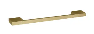 Furniture Handle Square D Shape Handle, 191mm (160mm Centres) - Brushed Brass