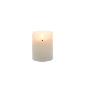 Unscented Flameless Candle 10cm H x 7.5cm W x 7.5cm D