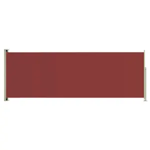 Berkfield Patio Retractable Side Awning 220x600 cm Red