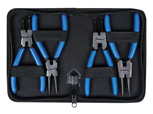 Bluespot 4pc Circlip Snap Ring Pliers Internal External Bent Straight Plier Set