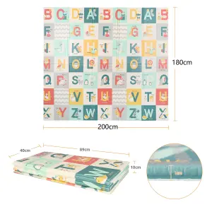 Yohood Baby Play Mat,Foldable Double Sided Crawling Mat 180cm x 200cm x 1cm