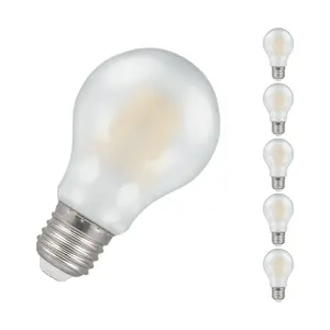 Crompton Lamps LED GLS 7W E27 Filament (5 Pack) Pearl Cool White (60W Eqv)