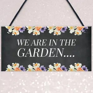 Red Ocean In The Garden Sign Novelty Home Garden Decor Gifts Garden Signs For Your Home