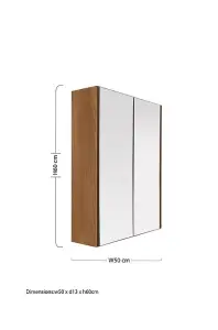 Maison by Premier Vida 2 Door Oak Effect Wall Cabinet