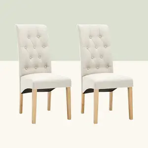 Anya Upholstered Dining Chair (Set of 2) Cream