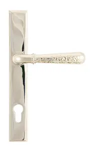 From The Anvil Polished Nickel Hammered Newbury Slimline Espag. Lock Set