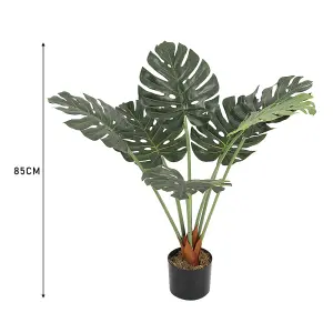 85cm Artificial Tropical Monstera Tree Faux Plant in Pot