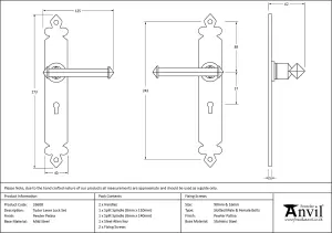 From The Anvil Pewter Tudor Lever Lock Set