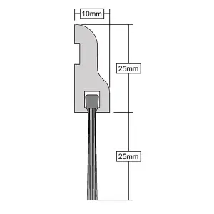 Wood Stormguard Draught Excluder Premium Bottom Door Seal Strip Paintable 914mm