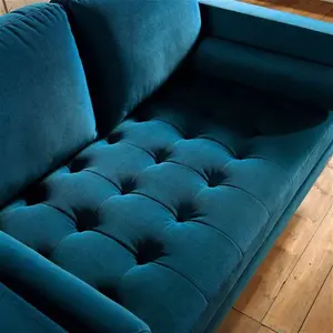 Henrietta 2-Seater Sofa, Teal Velvet - Daals - Sofas