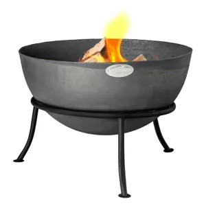 Harbour Housewares - Steel Garden Fire Pit - 60cm - Grey