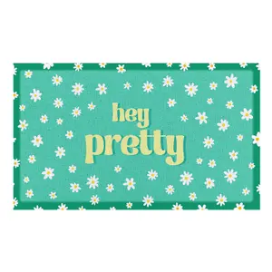 Hey Pretty Flowers Doormat (70 x 40cm)