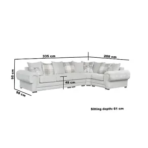 Verona Extended 3c1 Corner Sofa / Living Room Sofa