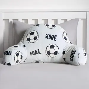 Fleece Bed Reading Pillow Football Chair Support with Arms Lumbar Backrest