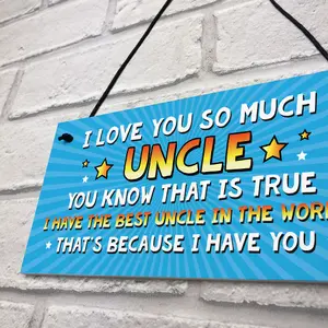 Uncle Gift Hanging Plaque Cute Gifts For Uncle From Niece Nephew Quirky Uncle Gifts For Him