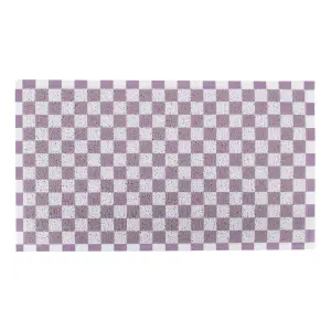 Purple Check Doormat (70 x 40cm)