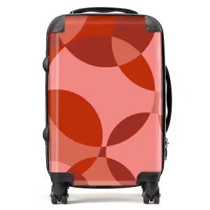 Red Circle Pattern Suitcase - Cabin