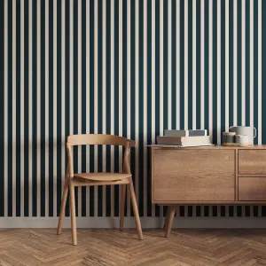 Lick Blue & Grey Stripes 02 Textured Wallpaper Sample