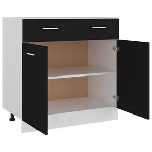 81.5cm Kitchen Pantry Black