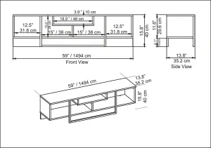 Decorotika Astona TV Stand TV Unit for TVs up to 65 inch