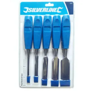 Silverline 5pc Wood Bevel Edge Carpentry Joinery Joiner Woodwork Chisel Set