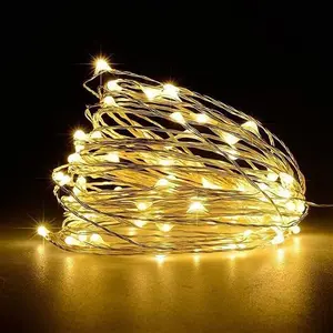 Jsdoin Fairy Lights, 50 LED Battery Operated String Lights Copper Wire Light For Indoor Outdoor Lighting, Bedroom, Wedding Decor, Party, Christmas,