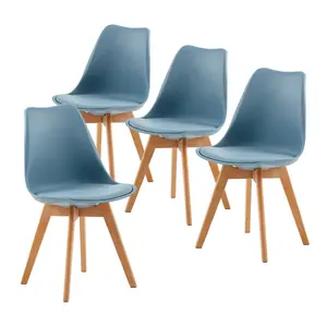 Nero Upholstered Side Chair (Set of 4) Air Force Blue