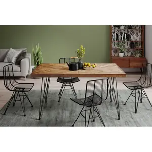 Hume Rectangular Dining Table Natural / H79 x L140 x W80cm