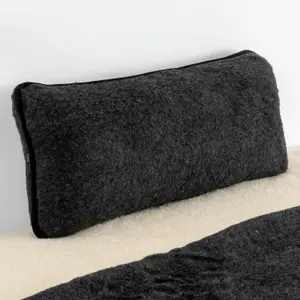 Genuine Merino Wool Pillow - Black