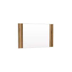 Chic Larona 04 Hallway Mirror 840mm in Oak Satin & Touchwood - Modern Entryway Essential H500mm D20mm