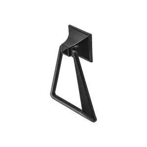 DecorAndDecor - FORTUNA Matt Black Triangle Swing Handle Drop Kitchen Cabinet Drawer Cupboard Knob Handle - Pair