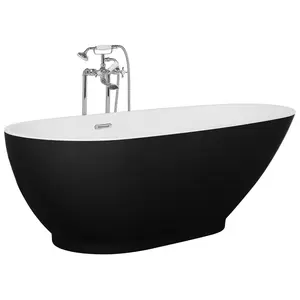 Freestanding Bath 1730 x 820 mm Black and White GUIANA