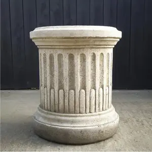 Stone Cast Round Edwardian Plinth