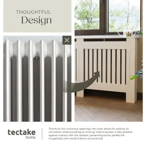 Radiator Cover Vila - with shelf, louvre design, optimal air circulation - white