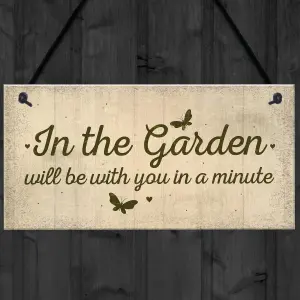 Red Ocean In The Garden Novelty Hanging Door Plaque Summer House Sign Garden Shed Friendship Gifts