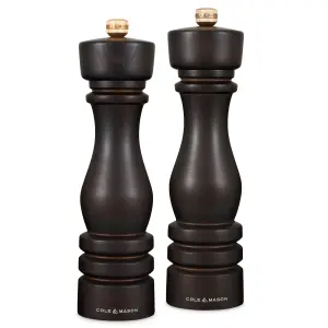 Cole & Mason London Chocolate Wood Salt & Pepper Mill Set 220mm