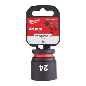 Milwaukee - 1/2"  SHOCKWAVE™ IMPACT DUTY Impact Socket - Standard - 24mm