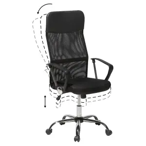 Beliani Minimalist Office Chair Black DESIGN