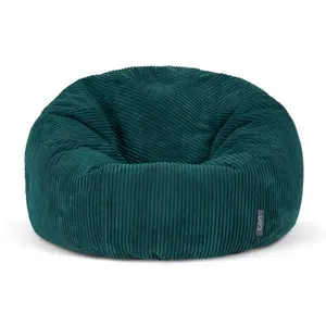 icon Kingston Classic Corduroy Bean Bag & Pouffe Teal Green Bean Bag Chair