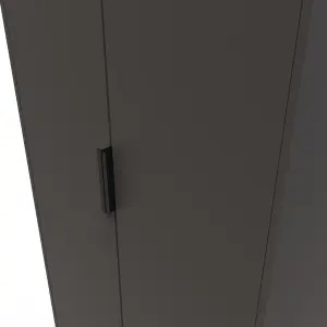 Fuji 2 Door Wardrobe in Graphite (Ready Assembled)