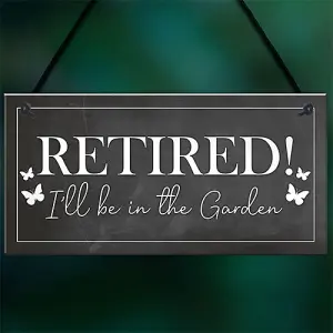 Red Ocean Garden Plaque Novelty Retirement Gift Hanging Door Shed Summer House Sign Gift For Him Her Friendship Gift